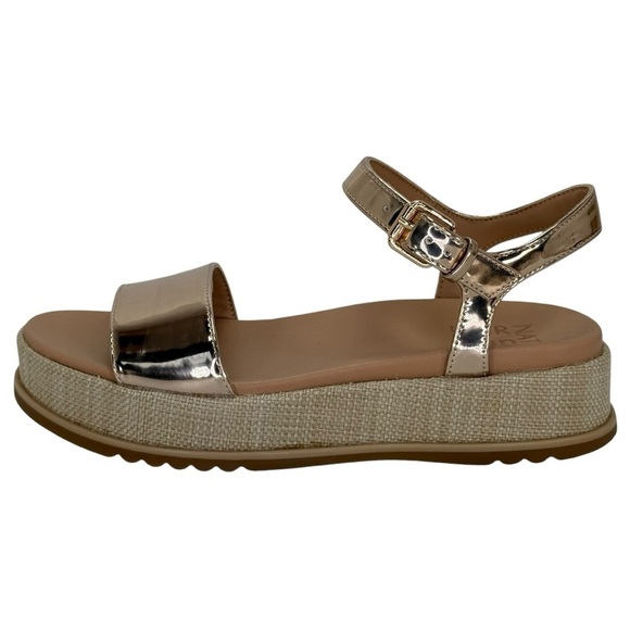 Naturalizer Zane Rose Gold Shine Womens Platform Sandals Size 5.5M - Picture 3 of 13